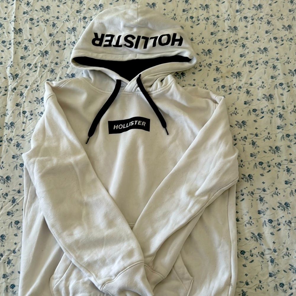 Hollister boxed logo hoodie